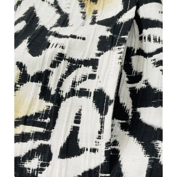 Alfred Dunner Women’s Size 12 Black White Floral Pattern Lined Open Front Jacket - Picture 7 of 11